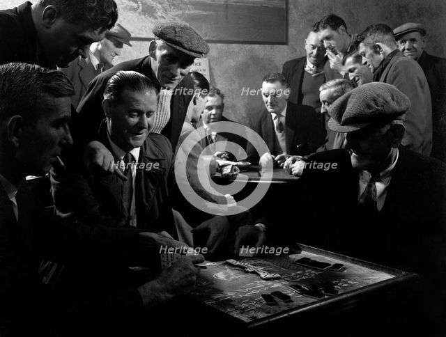 Miners socialising at the miners' welfare club, Horden Colliery, Sunderland, Tyne and Wear, 1964. Creator: Michael Walters.