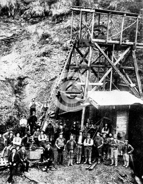Mining in New Zealand - Achilles Gold-Fields, Limited: main shaft and hoist, 1895. Creator: Unknown.