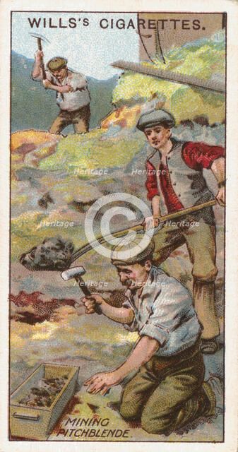 Mining Pitchblende, Cornwall, England, c1916. Artist: Unknown