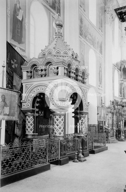 Minin's Tomb in the Saviour Cathedral in the Nizhny Novgorod Kremlin, Russia, 1896.  Artist: Maxim Dmitriev
