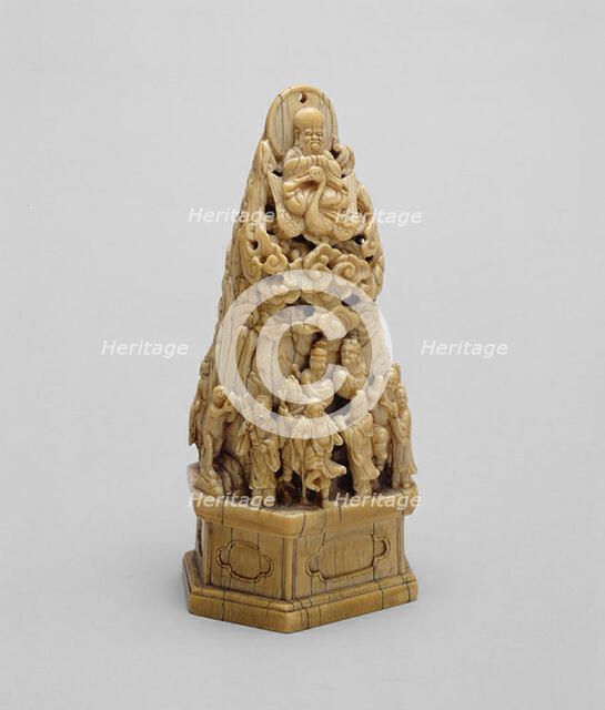 Miniature Mountain with Shoulao (God of Longevity)..., Ming dynasty (1368-1644), 16th century. Creator: Unknown.