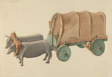Miniature Oxcart, c. 1939. Creator: Eugene Bartz