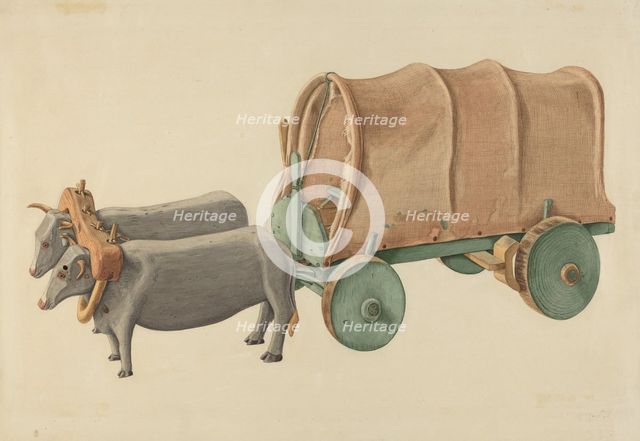 Miniature Oxcart, c. 1939. Creator: Eugene Bartz.