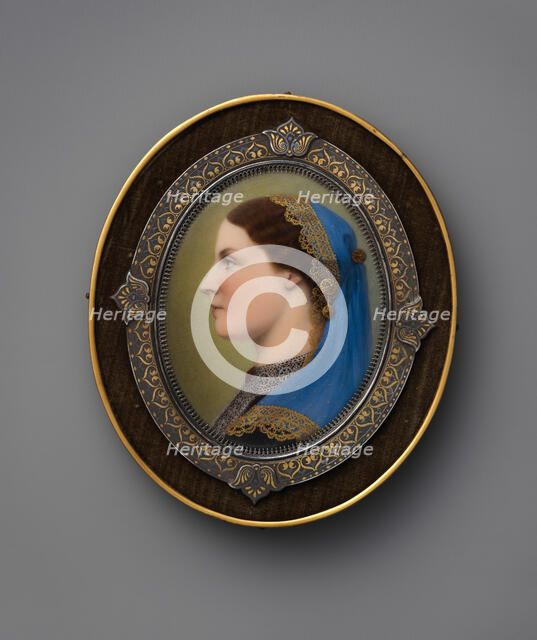 Miniature of Mabel Morrison, 1866. Creator: Charles Lepec.