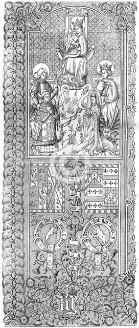 Miniature of a manuscript offered by Talbot and Margaret of Anjou, 15th century (1882-1884).Artist: Charaire et fils