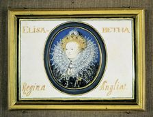 Miniature of Elizabeth I (1533-1603) Queen of England and Ireland (1558-1603) Artist: Nicholas Hilliard