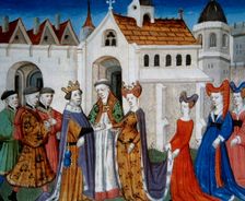 Miniature of Tristan and Iseult, France, 15th century (1992). Creator: Unknown