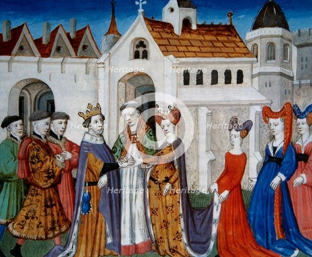 Miniature of Tristan and Iseult, France, 15th century (1992). Creator: Unknown.