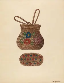 Miniature Basket, c. 1936. Creator: Grace Halpin