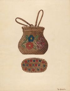 Miniature Basket, c. 1936. Creator: Grace Halpin