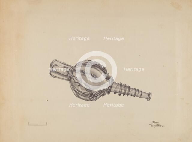 Miniature Bellows Bottle, c. 1936. Creator: John Tarantino.