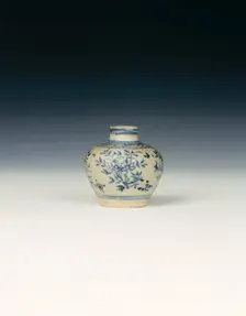 Miniature blue and white guan jar, Ming dynasty, China, second half of 15th century. Creator: Unknown