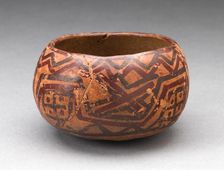 Miniature Bowl with Abstract Red and Black Geometric Patterns, A.D. 1450/1532. Creator: Unknown