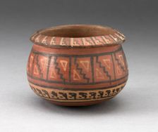 Miniature Bowl with Geometric Textile-Like Pattern, A.D. 1450/1532. Creator: Unknown