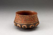 Miniature Bowl with Shaped Base and Geometric Motifs, A.D. 1450/1532. Creator: Unknown