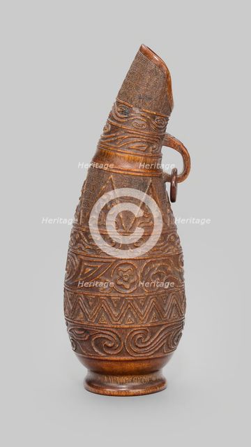 Miniature Bottle in the Form of an Ancient Bronze Jar (Hu), Ming dynasty (1368-1644). Creator: Unknown.