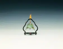 Miniature bronze bell with clapper, Xia dynasty (?), China, c2100 BC. Creator: Unknown