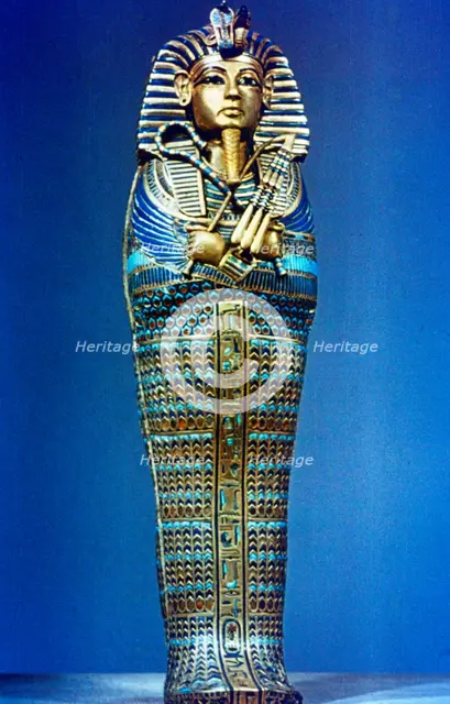 Miniature canopic coffin from the Tomb of Tutankhamun, 14th century BC. Artist: Unknown
