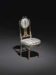 Miniature Chair, 1896-1906. Creator: Peter Carl Fabergé (Russian, 1846-1920), firm of