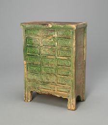 Miniature Chest with Drawers (Mingqi), Ming dynasty (1368-1644). Creator: Unknown