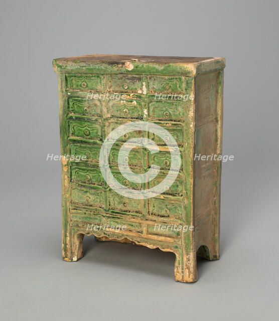 Miniature Chest with Drawers (Mingqi), Ming dynasty (1368-1644). Creator: Unknown.