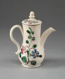 Miniature Coffee Pot, Staffordshire, c. 1760. Creator: Staffordshire Potteries