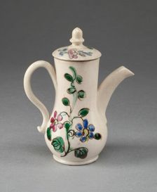 Miniature Coffee Pot, Staffordshire, c. 1760. Creator: Staffordshire Potteries