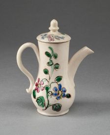 Miniature Coffee Pot, Staffordshire, c. 1760. Creator: Staffordshire Potteries