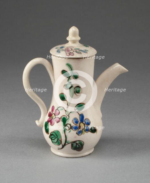 Miniature Coffee Pot, Staffordshire, c. 1760. Creator: Staffordshire Potteries.