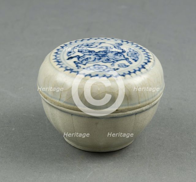 Miniature Covered Box with Animal and Cloud Motif, 15th century. Creator: Unknown.