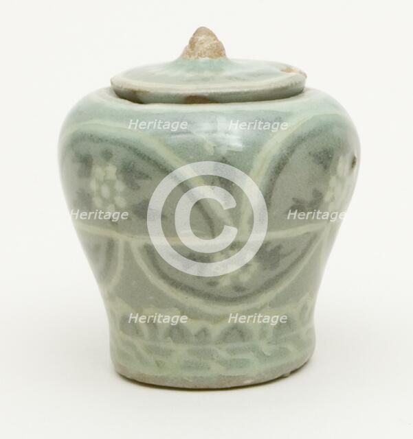 Miniature Covered Jar, South Korea, Goryeo dynasty (918-1392), 12th/13th century. Creator: Unknown.