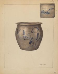 Miniature Crock, c. 1937. Creator: Janet Riza