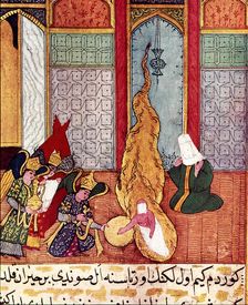 Miniature depicting the birth of Mohammed, in the manuscript Siyer-Un-Nebi by Ah Mat-Nur-B-Must…