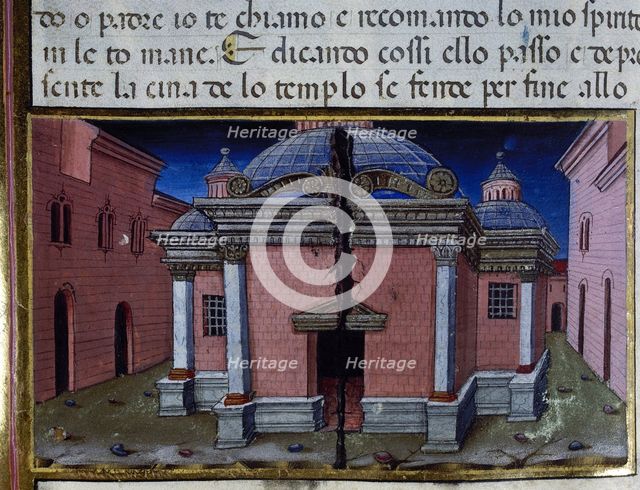 Miniature depicting the scene immediately after the death of Jesus..., 1476 Creator: Cristoforo De Predis.