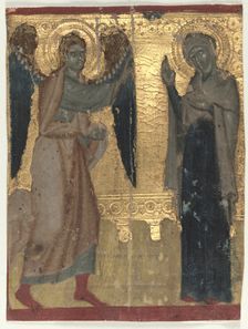Miniature Excised from a Book of Hours: The Annunciation, late 1200s. Creator: Unknown