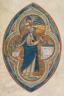 Miniature Excised from a Compendium in historiae genealogia Christi…, 1200-1250. Creator: William de Brailes (English, active c. 1230), workshop of