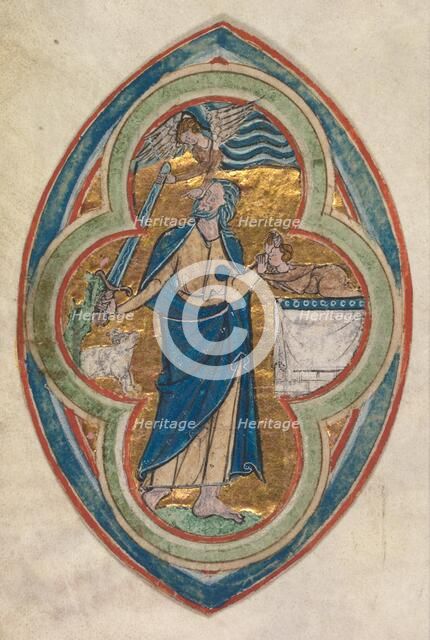 Miniature Excised from a Compendium in historiae genealogia Christi…, 1200-1250. Creator: William de Brailes (English, active c. 1230), workshop of.