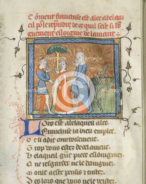 Miniature from a manuscript of the Roman de la Rose by Guillaume de Lorris and Jean de Meun, ca 1365. Artist: Master of the Rose novels (active Second Half of 14th cen.)