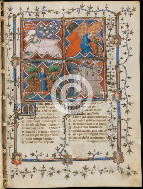 Miniature from a manuscript of the Roman de la Rose by Guillaume de Lorris and Jean de Meun, 1353. Artist: Master of the Rose novels (active Second Half of 14th cen.)