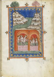 Miniature from De balneis puteolanis by Petrus de Ebulo, 14th century. Creator: Anonymous master