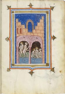 Miniature from De balneis puteolanis by Petrus de Ebulo, 14th century. Creator: Anonymous master