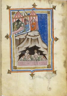 Miniature from De balneis puteolanis by Petrus de Ebulo, 14th century. Creator: Anonymous master