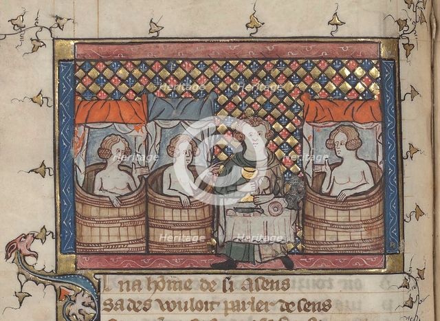 Miniature from Les dits de Watriquet de Couvin, 14th century. Creator: Maître de Watriquet (active 14th century).