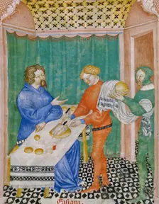 Miniature from Tacuinum Sanitatis, 14th century