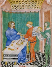 Miniature from Tacuinum Sanitatis, 14th century