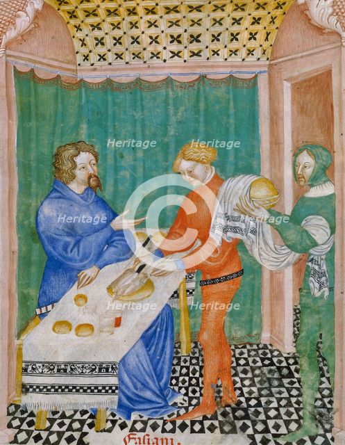 Miniature from Tacuinum Sanitatis, 14th century.