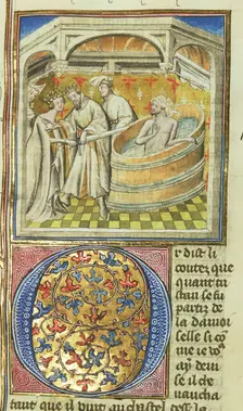 Miniature from Tristan de Léonois by Luce de Gat, End of 14th century. Creator: Anonymous master