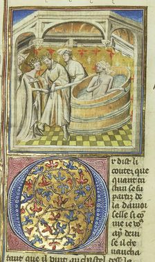 Miniature from Tristan de Léonois by Luce de Gat, End of 14th century. Creator: Anonymous master