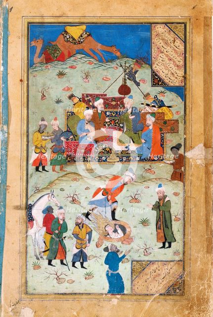 Miniature from Yusuf and Zalikha (Legend of Joseph and Potiphar's Wife) by Jami. Artist: Anonymous  