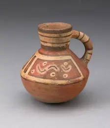 Miniature Handled Bottle with Abstract Motifs, A.D. 600/1000. Creator: Unknown